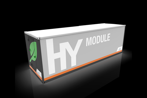 Wärtsilä's “HY Module” modularised energy storage system solution limits the amount of lost cargo capacity aboard a RoPax (credit: Wärtsilä)